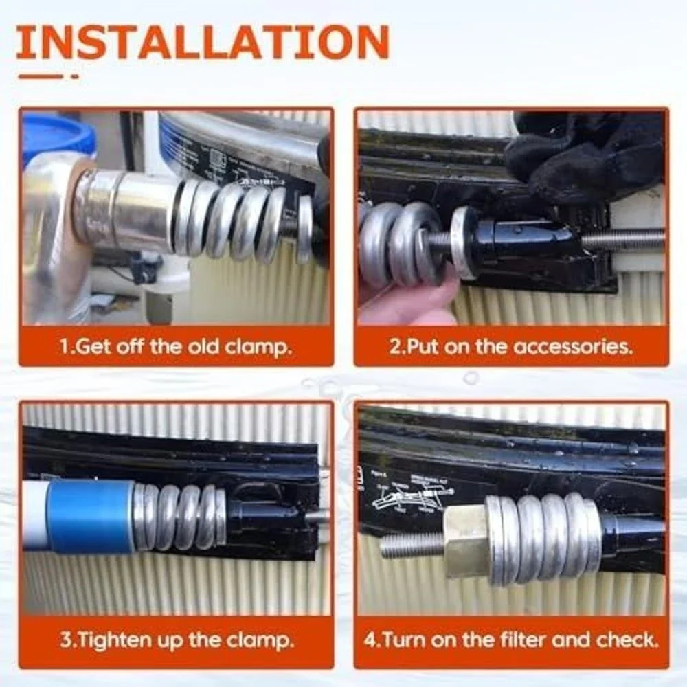 FILTERUP Tension Control Clamp Kit for Pentair Clean & Clear Plus FNS Plus